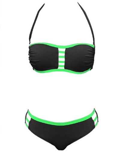 Раздельный купальник бандо без косточек Sielei COLOR BLOCK LO95 nero, Цвета: nero, Размеры: 70B, изображение 2