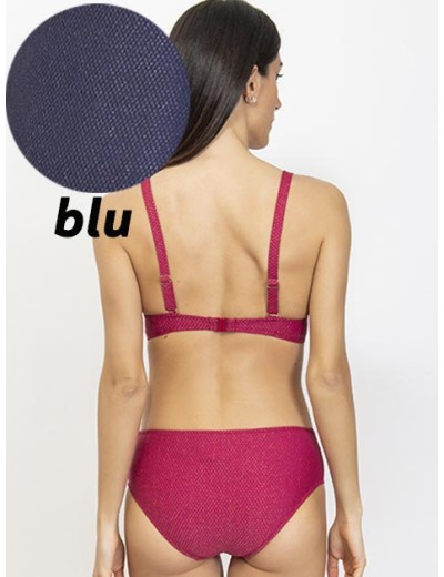 Синий купальник формовка слип Sielei LX89 blu, Цвет: blu (синий), Размеры: 75D, изображение 2