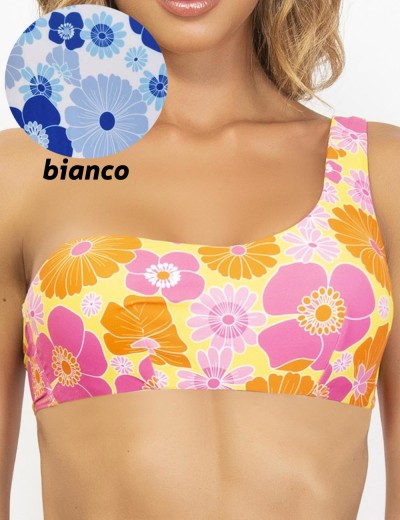 Цветной купальник с топом Sielei OP50+OP60 bianco, Цвет: bianco (белый), Размеры: 80B, изображение 2