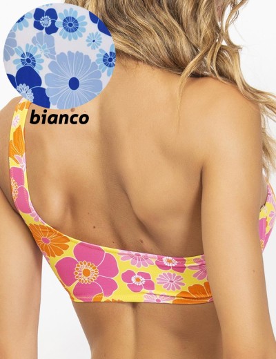 Цветной купальник с топом Sielei OP50+OP60 bianco, Цвет: bianco (белый), Размеры: 80B, изображение 3