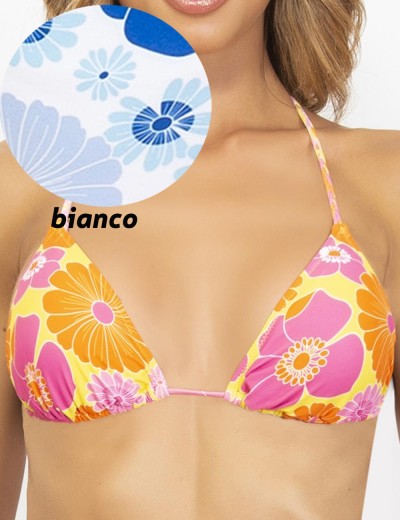 Открытый купальник цветы Sielei OP52+OP67 bianco, Цвет: bianco (белый), Размеры: 80B, изображение 3