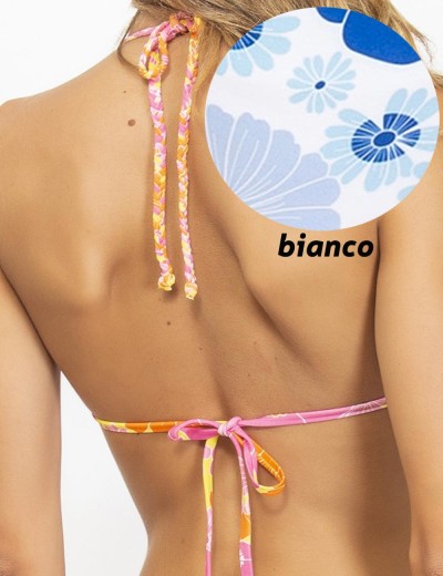 Открытый купальник цветы Sielei OP52+OP67 bianco, Цвет: bianco (белый), Размеры: 80B, изображение 4