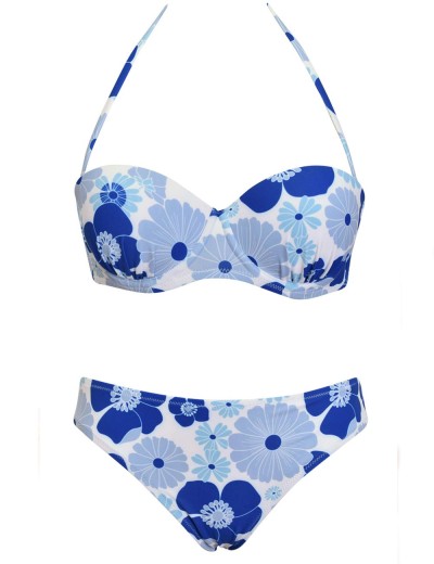 Купальник бандо с пуш-ап Sielei OP57+OP63 bianco, Цвет: bianco (белый), Размеры: 80B, изображение 2