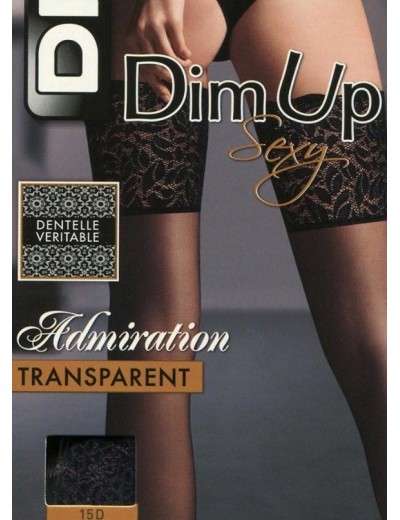 Чулки с кружевной резинкой Dim 01KH UP SEXY 15 den, Цвет: черный, Размеры: 3, изображение 3