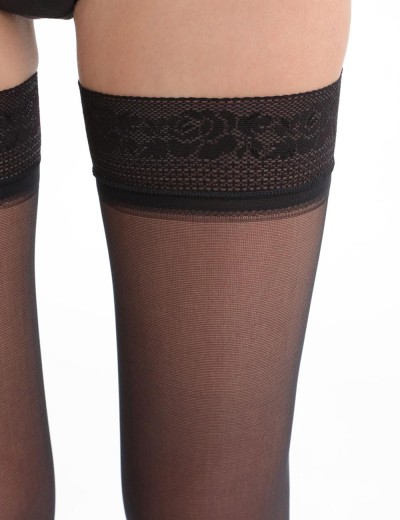 Прозрачные чулки Dim 1202 DIAM'S 15 den, Цвет: черный, Размеры: 2, изображение 2