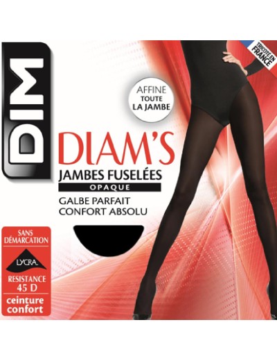 Матовые колготки Dim 1252 DIAM'S 45 den, Цвет: черный, Размеры: 4, изображение 3