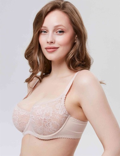 Мягкий кружевной бюстгальтер Elli 6000 серебристый пион, Цвет: серебристый пион, Размеры: 80D, изображение 3