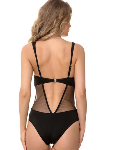 Слитный купальник с формованной чашкой Jolidon FR5U черный, Цвет: черный, Размеры: 75B, изображение 2