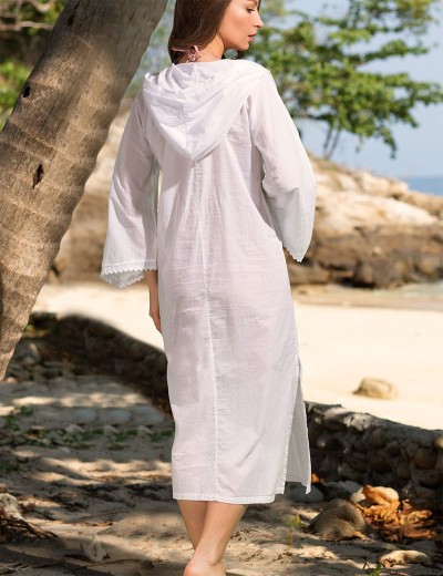 Длинная туника с капюшоном Mia-Amore ARGENTINA 6886, Цвет: белый, Размеры: L, изображение 2