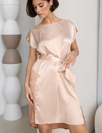 Шелковая туника Mia-Amore HAILEY 7304, Цвет: миндальный, Размеры: S/M, изображение 4