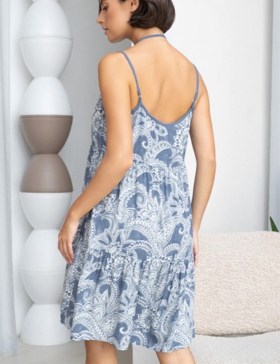 Короткий сарафан вискоза Mia-Amore PACIFIC OCEAN 1970, Цвет: голубой, Размеры: S, изображение 2