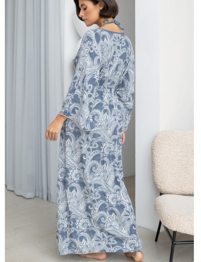 Длинный пляжный халат Mia-Amore PACIFIC OCEAN 1973, Цвет: голубой, Размеры: 2XL/3XL, изображение 2