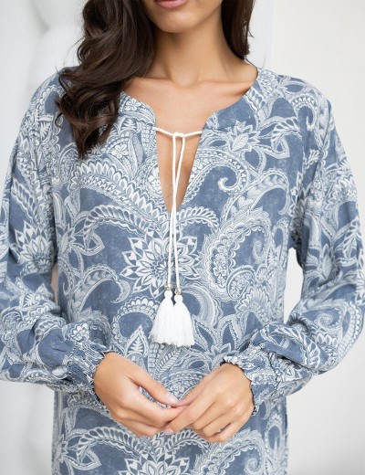 Туника женская Mia-Amore PACIFIC OCEAN 1975, Цвет: голубой, Размеры: L/XL, изображение 4