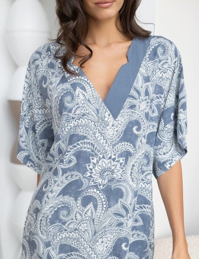 Короткая туника из вискозы Mia-Amore PACIFIC OCEAN 1978, Цвет: голубой, Размеры: S/M, изображение 4