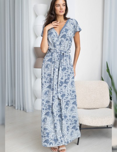 Длинное платье рубашка Mia-Amore PACIFIC OCEAN 1979, Цвет: голубой, Размеры: 2XL, изображение 4