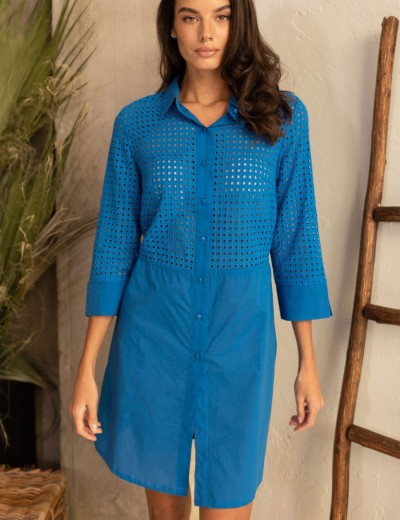 Рубашка хлопковая Mia-Amore ROCHELLE 1617 синий, Цвет: синий, Размеры: S, изображение 3 Рубашка хлопковая Mia-Amore ROCHELLE 1617 синий, Цвет: синий, Размеры: S, изображение 3