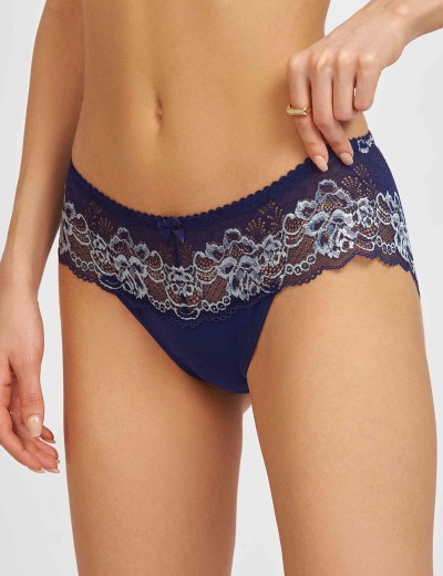 Трусы слипы биколор Simona M 045 синий-серебро, Цвет: синий-серебро, Размеры: M, изображение 3