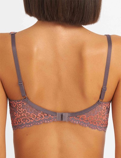 Бюстгальтер балконет кружево биколор Simona M 608 акула, Цвет: акула, Размеры: 85G, изображение 2