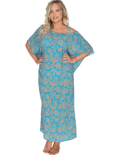 Легкое пляжное платье Akcent 5, Цвет: голубой, Размеры: L/XL, изображение 2