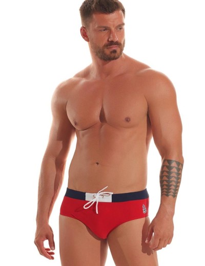 Мужские пляжные плавки Jolidon B517U красный, Цвет: красный, Размеры: M, изображение 2