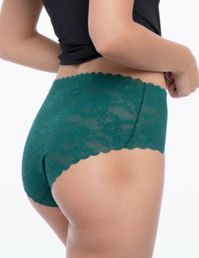 Кружевные бесшовные трусы слипы Julimex BELLIE MAXI зеленый, Цвет: зеленый, Размеры: XL, изображение 3 Кружевные бесшовные трусы слипы Julimex BELLIE MAXI зеленый, Цвет: зеленый, Размеры: XL, изображение 3