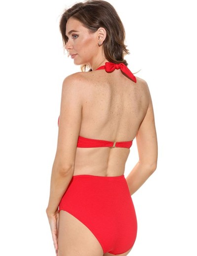 Раздельный купальник с высокими плавками Lilly FL50 красный, Цвет: красный, Размеры: 80B, изображение 2