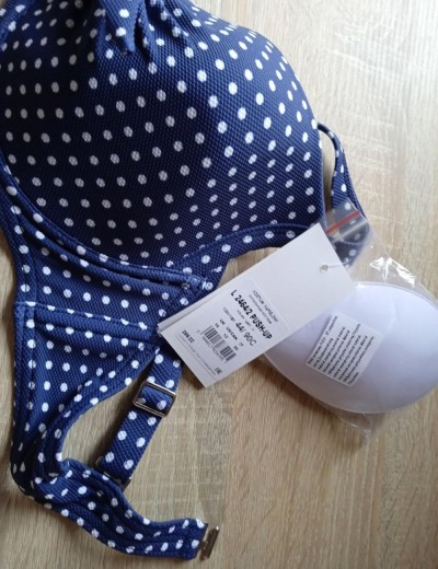 Темно-синий купальник с высокими плавками Lorin L2464/2, Цвет: темно-синий, Размеры: 85E, изображение 5