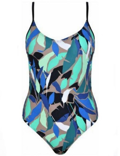 Закрытый купальник Naturana 73390 LAKESIDE хаки/черный/бирюза, Цвет: хаки/черный/бирюза, Размеры: 75C, изображение 4