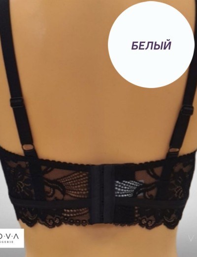 Бюстгальтер бралетт на косточках VOVA LAURA V32519 белый, Цвет: белый, Размеры: 70C, изображение 3