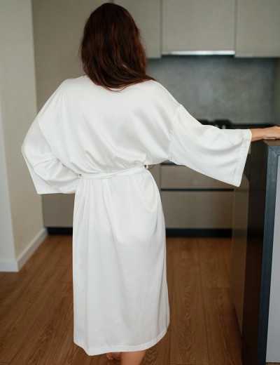 Элегантный халат-кимоно 5senses 7147 белый, Цвет: белый, Размеры: XS/S/M/L, изображение 2