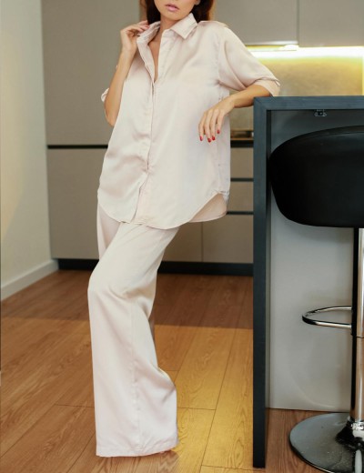 Брючный комплект 5senses 7149 бежевый, Цвет: бежевый, Размеры: XS/S, изображение 4