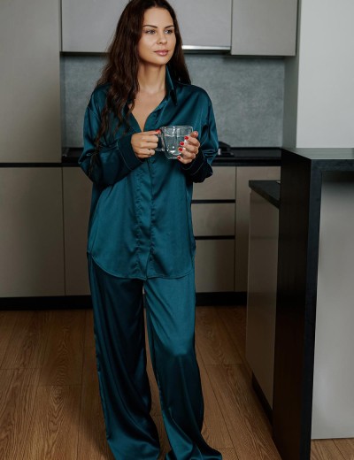 Брючный комплект 5senses 7149 зеленый, Цвет: зеленый, Размеры: XS/S, изображение 4