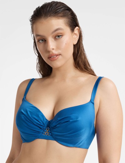 Бюстгальтер купальный Esotiq GOODY 40713, Цвет: синий, Размеры: 70E/75D, изображение 3