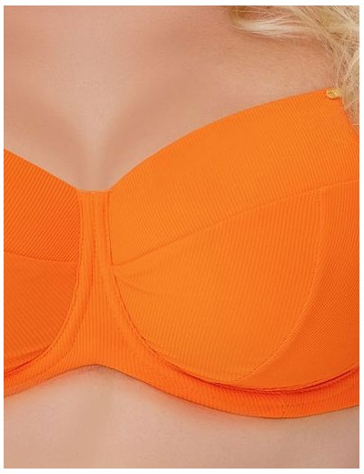 Мягкий бюстгальтер от купальника Kris Line MADERA soft full cup org, Цвет: оранжевый, Размеры: 70K, изображение 4