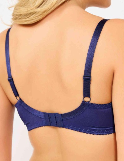 Бюстгальтер с мягкими кружевными чашками Lina A 6010 темно-синий, Цвет: темно-синий, Размеры: 70E, изображение 2