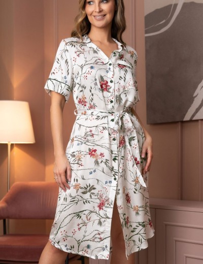 Удлиненная рубашка-халат Mia-Amore MELODY 3939, Цвет: белый, Размеры: 3XL, изображение 4