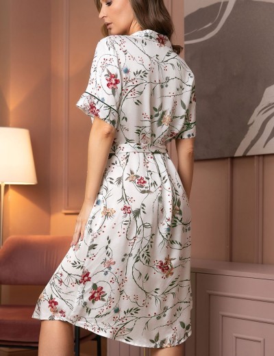 Удлиненная рубашка-халат Mia-Amore MELODY 3939, Цвет: белый, Размеры: 3XL, изображение 2