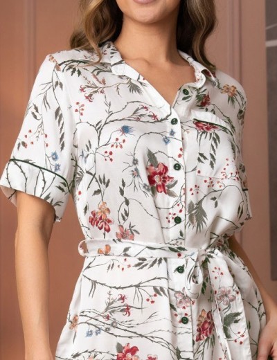 Удлиненная рубашка-халат Mia-Amore MELODY 3939, Цвет: белый, Размеры: 3XL, изображение 5