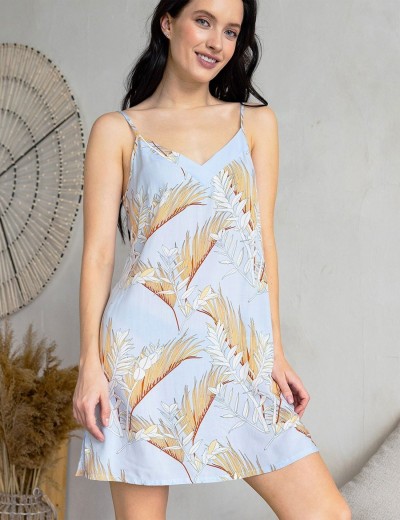 Короткий сарафан Mia-Amore PALM BEACH 1980, Цвет: голубой, Размеры: 3XL, изображение 3