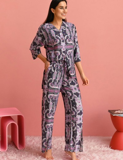 Комплект из вискозы туника и брюки Mia-Mia ALBA 16503, Цвет: cиреневый, Размеры: S, изображение 3