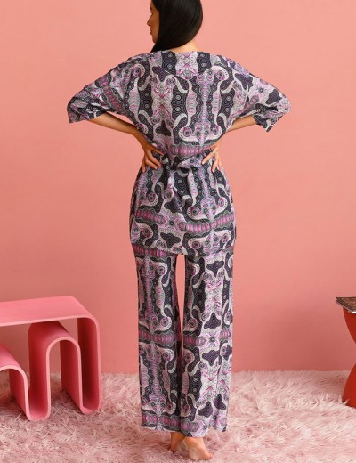 Комплект из вискозы туника и брюки Mia-Mia ALBA 16503, Цвет: cиреневый, Размеры: S, изображение 2