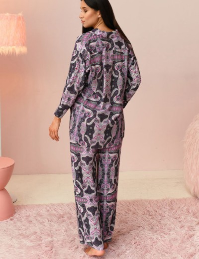 Комплкет из вискозы рубашка и брюки Mia-Mia ALBA 16505, Цвет: cиреневый, Размеры: M, изображение 2