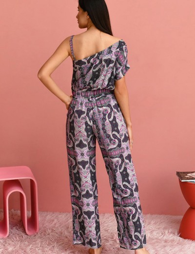 Комбинезон брючный из вискозы Mia-Mia ALBA 16506, Цвет: cиреневый, Размеры: M, изображение 2