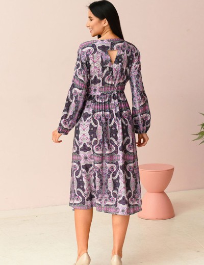 Платье с завышенной талией вискоза Mia-Mia ALBA 16508, Цвет: cиреневый, Размеры: S, изображение 2