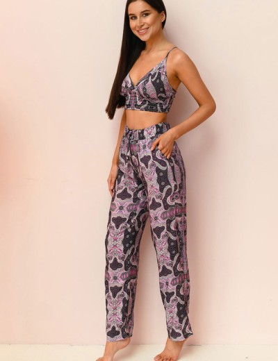 Комплект из вискозы топ и брюки Mia-Mia ALBA 16512, Цвет: cиреневый, Размеры: S, изображение 3