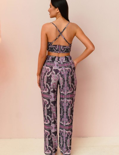 Комплект из вискозы топ и брюки Mia-Mia ALBA 16512, Цвет: cиреневый, Размеры: S, изображение 2