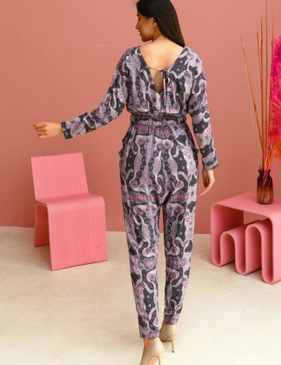 Комбинезон брючный вискоза Mia-Mia ALBA 16516, Цвет: cиреневый, Размеры: M, изображение 2