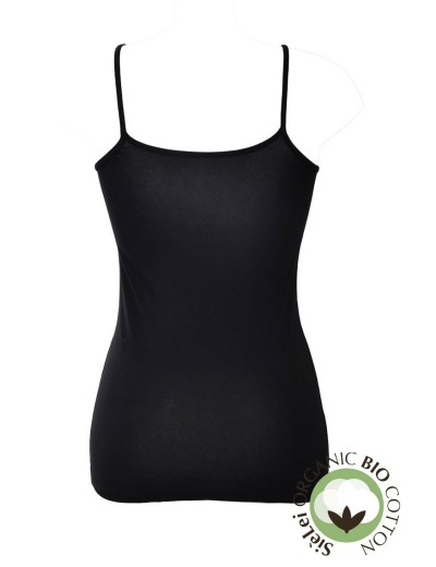 Хлопковая майка на тонких бретелях Sielei NATURAL COTTON 1430 nero, Цвет: nero (черный), Размеры: 2XL, изображение 3