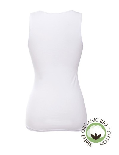 Хлопковая майка широкие бретели Sielei NATURAL COTTON 1436 bianco, Цвет: bianco (белый), Размеры: XS, изображение 6