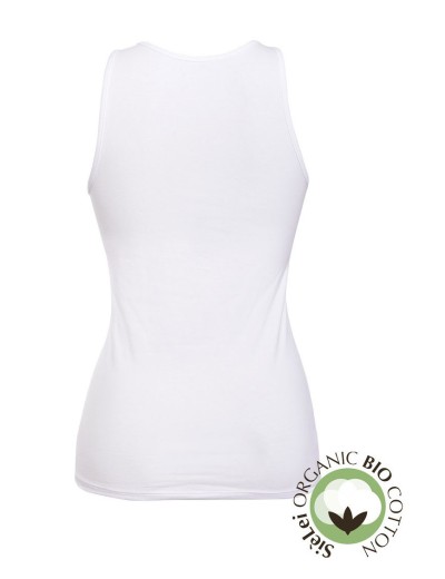 Хлопковая майка широкие бретели Sielei NATURAL COTTON 1438 bianco, Цвет: bianco (белый), Размеры: 2XL, изображение 4